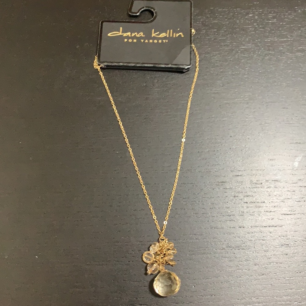 🌷3 items for $30🌷 ▪️ JANA KELLIN FOR TARGET ▪️Gold and clear crystal necklace